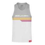 Selkirk Legacy Line Men's Grey and White Tank Top featuring an eye-catching color block style and Selkirk logo across the chest. Sizes XS-2XL