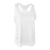 AvaLee by Selkirk White Racerbank Tank. Sizes XS-2XL. Featuring racerback straps and moisture-wicking performance