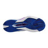 Wilson Women's Rush Pro 4.0 shoe in White/Eventide/Royal Lilac - Sole View