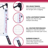 SwiftNet 2.1 Portable Pickleball Net System