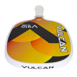 V910 Hybrid Pickleball Paddle by Vulcan. Middleweight, carbon fiber fice, and five inch long handle