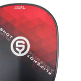 Red Oneshot Flipshot Pickleball Paddle - close view