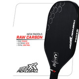 ProXR Carbon Fiber 16 Pickleball Paddle Raw Carbon infographic