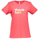 Women's Thankful Cotton T-Shirt in Vintage Red