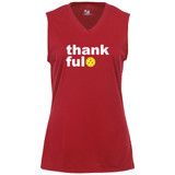 Women's Thankful Core Performance Sleeveless Shirt in Red