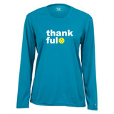 Women's Thankful Core Performance Long-Sleeve Shirt in Electric Blue