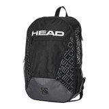 HEAD Core Backpack available in color Black featuring a large white HEAD logo across the front. Included in the Extreme Pro 4 Paddle Pickleball Bundle with Bag