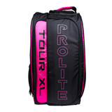 Hot Pink Tour XL Pickleball Bag by PROLITE Sports offering a pink and black logo design and measuring 24 inches long