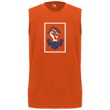 Carpe Dinkem 2.0 Men's Core Performance Sleeveless Shirt available in sizes S-3XL. Shown in Burnt Orange