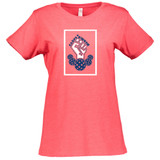 Carpe Dinkem 2.0 Women's Cotton Short Sleeve T-Shirt shown in color Vintage Red. Available in sizes S-2XL