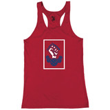 Carpe Dinkem 2.0 Women's Core Performance Racerback Tank shown in color Red. Available in sizes S-2XL