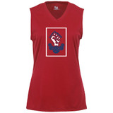 Carpe Dinkem 2.0 Women's Core Performance Sleeveless Shirt shown in color Red. Available in sizes S-2XL