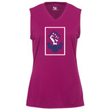 Carpe Dinkem 2.0 Women's Core Performance Sleeveless Shirt shown in color Hot Pink. Available in sizes S-2XL