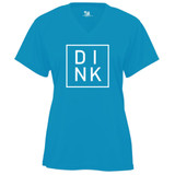 DINK Core Performance T-Shirt shown in color Electric Blue. Available in women's sizes S-2XL