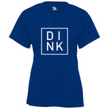 DINK Core Performance T-Shirt shown in color Royal. Available in women's sizes S-2XL
