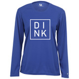 DINK Core Performance Long-Sleeve Shirt shown in color Royal. Women's sizes S-2XL