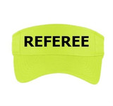 Neon yellow Pickleball Referee Visor featuring "Referee" across the front in black, all capital letters.