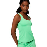 Front view of the EleVen by Venus Williams Charm Tank Top shown in Green Apple. Sizes XS-2XL