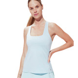 EleVen by Venus Williams Charm Tank Top shown in Crystal Blue. Sizes XS-2XL