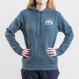 Front view of PPA Malibu Hoodie - Unisex with models hands on their hips.