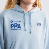 Zoomed in view of PPA FILA Pickleball Hoodie.