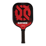 ONIX Evoke Mayhem Composite Pickleball Paddle  foam-filled tennis handle, edge guard, and DF composite hitting surface and 14mm thick core.