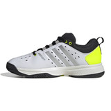 Midsole view of the adidas Pickleball Court Men's Shoe in white, silver, and black.