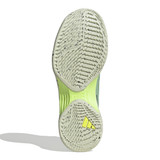 Outsole view of the adidas Avacourt 2 Women's Pickleball Shoe shown in  Green Spark/Black/Lucid Lemon.