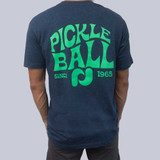 Heather Navy Groovy Tee from Heritage Pickle-ball - Back View