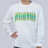 White Heritage Pickle-ball Dizzy Crew Neck Sweatshirt - Front View