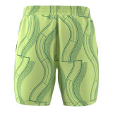 Back view of Men's adidas Club Graphic Shorts in the color Pulse Lime/Preloved Green.