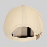 Back view of Heritage Pickle-ball Rectangle Patch Corduroy Hat in the color Butter.