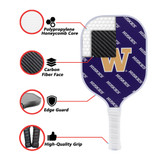 View of the Washington Huskies pickleball paddle infographic