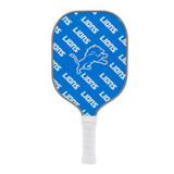 View of the Detroit Lions pickleball paddle by Parrot Paddles