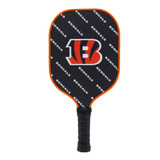 View of the Cincinnati Bengals pickleball paddle by Parrot Paddles