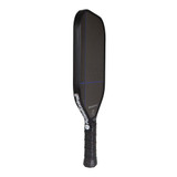 Side view of a pickleball paddle protected by PickleballCentral Protect Paddle Edge