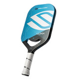 Selkirk LUXX Control Air Epic paddle shown at an angle to feature its 20mm thickness.