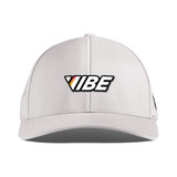 Front view of VIBE Pickleball Curved Performance Hat in the color White.