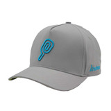 Side view of the Grey d.hudson Swirlin' P Hat.