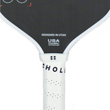 Throat and handle view of the Holbrook Power Pro 12mm Carbon Fiber Pickleball Paddle