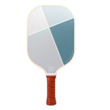 Front view of Heritage Pickle-ball 'Lines' retro fiberglass pickleball paddle shown in the Blue colorway.
