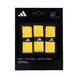 3 pack of adidas Overgrips shown in Yellow.