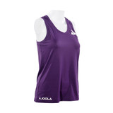 Side view of JOOLA Women's Flow Tank Top in the color Blackberry Cordial.