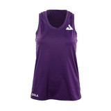 Front view of JOOLA Women's Flow Tank Top in the color Blackberry Cordial.