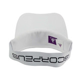 Close up view of JOOLA Scorpeus Visor in the color White.