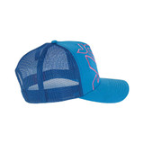 Side view of JOOLA Trucker Hat in the color Blue.