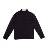 Front view of the Men's erne The Uptown Pullover in the color Jet Black.