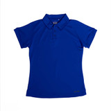 Front view of the Women's erne The Aspen Performance Polo in the color PPA Blue.
