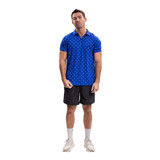Front view of model wearing the Men's erne The Cabo Polo in the color PPA Blue.