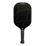 Back view of the black and white Diadem A52 Carbon Fiber Pickleball Paddle